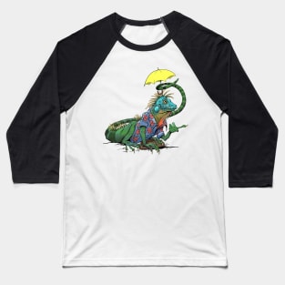 Iguana snorkeling Baseball T-Shirt